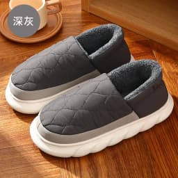 Shevalues Fur Plush Men Slippers Warm Fluffy House Slippers Men Winter Cotton Slippers Outdoor Anti-slip Fashion Fuzzy Slippers