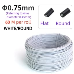 1 Roll Plastic Coated Iron Wire Twist Ties Cable Organizer Plant Vines Line Management 0.55/0.75mm Round/Flat Type Wrap Colored