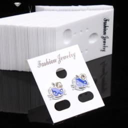 100pcs/lot Plastic DIY Jewelry Display Accessories Earring Hanging Card Earring Stud Showing Holder Card Showcase