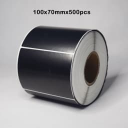 1Roll Coated Paper Sticker Adhesive Paper Black Tag Waterproof Package Label Blank Price Print Supplies Stationery Sticker
