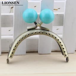 8.5cm Big beads Antique Bronze metal Purse Frame Handle for Clutch Bag Handbag Accessories Making Kiss Clasp Lock