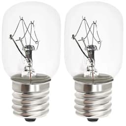 2pcs E14 Salt Lamp Bulb Vintage 15W Incandescent Bulbs Clear Glass High Temperature Resistant Salt Crystal Lamp Refrigerator