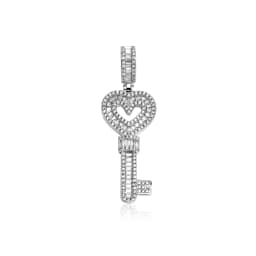 JINAO 2022 NEW Two Styles Design Key Pendants High Quality Ice Cravejado AAA+ Cubic Zircon With 4mm Tennis Chain Jewelry