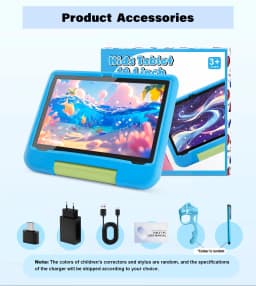 Paitanry Children Tablet 10 Inch Kids Tablet Android WiFi Tablet with Cartoon Shockproof Case Educational Game Video Tablet