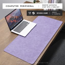 Crazy Horse Texture Pu Mousepad Portable Mouse Pad Large Gaming Waterproof Non-slip Suede Desk Mat Computer Keyboard Desk Pad