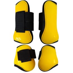 1 Set Horse Leg Guard PU Neoprene Protective Boots Adjustable Horse Splint Boots Leg and Support for Training Riding Jumping