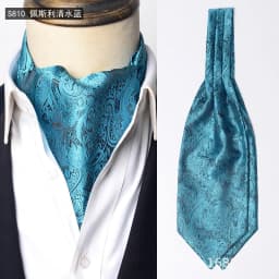 Luxury Mens Vintage Polka Dot Ascot Tie Wedding Formal Cravat Scrunch Self British Gentleman Polyester Paisley Retro Neckties
