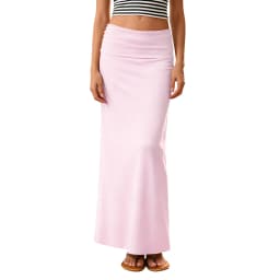 Women Long Straight Skirt Simple Solid Color Foldover Low Rise Casual Bodycon Skirt for Daily Office Party Y2K Streetwear