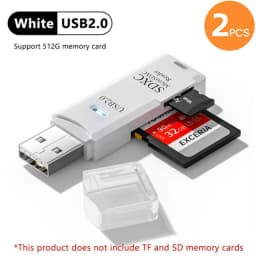 2-in-1 USB 3.0 High Speed Card Reader TF Memory Card Adapter Portable USB Flash Drive Design for PC Laptop Office Accessories