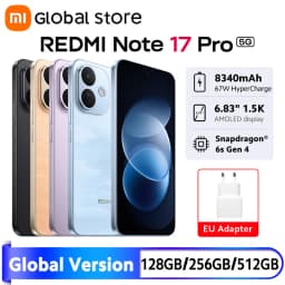 Global Version Xiaomi Redmi Note 17 Pro 5G Smartphone 50MP Camera 6.83" AMOLED 120Hz Snapdragon® 6s Gen 4 CPU 67W 8340mAh NFC