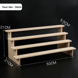Pure Wood Display Stand Storage Rack Desktop Figurine Bubble Mat Doll Meat Green Plant Multi-layer Staircase Rack