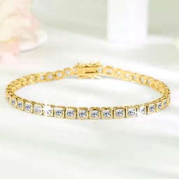 Handmade 14K Gold 3mm Lab Diamond Bangle Bracelet Engagement Wedding Bracelets for Women Bridal Trendy Party Jewelry