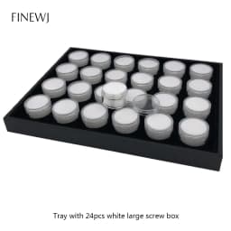 Novel Gem Jar Display Gemstone Insert Tray Jewelry Charms Beads Organizer White Foam Round Box Liner Show Case Holder Wholesale
