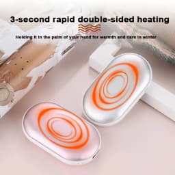 This double-sided heated pebble hand warmer is suitable for keeping your hands and abdomen warm and heats up quickly.