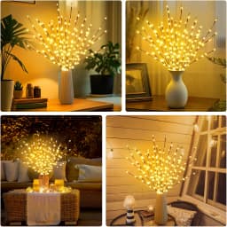 1Pcs LED Tree Branch Light Battery Powered Operated Bendable Twig Branch Lights for Party Coffee Store Festivals Home Decoration
