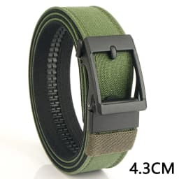 TUSHI Hard 4.3 Wide Thickened Gun Hanging Double-Layer Nylon Cloth Belt Versatile Casual Outdoor Tactical Automatic Buckle Mens