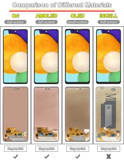 Tested LCD for Samsung Galaxy A52 5G LCD Display Touch Screen Digitizer Assembly for Samsung A52 5G Phone LCD A526B A526W A526U