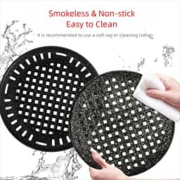 Korean Meat Triple Plate Charcoal Barbecue Grill Circular Beehive Non-stick Coated Sten 295 330 Carbon Plate for BBQ Outdoor