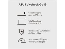 Asus Vivobook Go 15 Intel Core i3 N305 8GB RAM SSD 256GB Full HD Windows 11 E1504GA-NJ434W Notebook