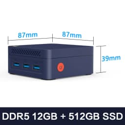 SOYO M5 Mini PC AMD Ryzen 3 4300U LPDDR4 16GB RAM 512GB ROM Windows 11 Pro Mini Desktop Computer Dual 4K Multi-Screen Output WiFi Bluetooth Gigabit LAN Type-C Compact Micro PC for Home Office Business Entertainment Daily Work
