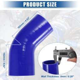 UXCELL 45 Degree 51mm-63mm 70mm-76mm ID 4Ply Car Elbow Reducer Silicone Hose Coupler Intercooler Tube Intake Piping