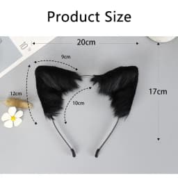 Animal Cute Plush Fox Cat Ears Gothic Headband Lolita Ears Headwear Furry Artificial Cosplay Christmas Hair Accessories