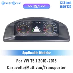 LCD Digital Cluster For VW T5.1 T5.2 2010-2015 Support HDMI Carplay Radio Dashboard instrument panel
