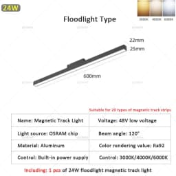 QIUBOSS Modern Magnetic Track Lights Embedded LED Spotlight Downlight Living Room Without Main Light Lighting Grille Lamp Series