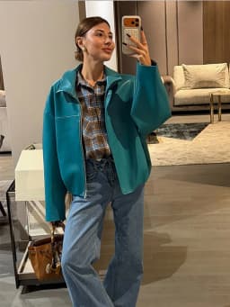 Women's Solid Faux Leather Jacket Stand Collar Zippers Long Wide Sleeves Cropped Coats 2026 Autumn Fashion All-match Streetwears