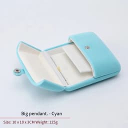 High-Grade Velvet Button Mongolian Double Open Jewelry Box Velvet Ring Ring Bracelet Necklace Packaging Jewelry Box