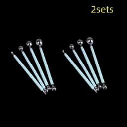 Pottery Dots Sculpture Tool Stainless Steel Polymer Clay Shape Pen Metal Ball Clay Carving DIY Ceramics Decorating Tools