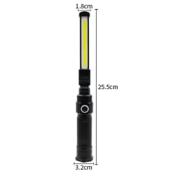 COB XPE LED Camping Emergency Flashlight 18650 USB Garage Work Light 360° Folding Magnetic Inspection Lamp Red SOS Strobe