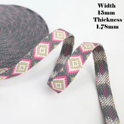 3Yards 10-20MM Retro Jacquard Substantial Thick Webbing Bag Belt Straps Ribbon for DIY Horse Or Big Pet Collar Clothing Sewing