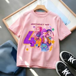Birthday Girl Number Graphic Tee - Little Star Celebration Top, Dreamy Party Outfit for Girls