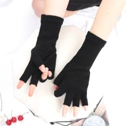 7 Colors Long Gloves Fingerless Knitted Gloves for Men Women Warm Stretch Elastic Winter Outdoor Mitten Cycling Accessories