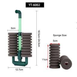 New Bio Sponge Filter for Aquarium Fish Tank Shrimp Pond Air Pump Biochemical Filtration Noiseless Foam aquarium accessories