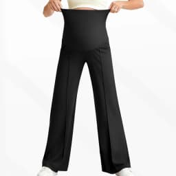 Plus Size Maternity Straight Pants 2026 Autumn Winter High Waist Pregnant Women Wide-leg Pants Outer Wear Premama Loose Trousers
