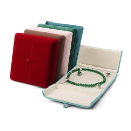 Pearl Necklce Gift Box Velvet Necklace Packaging Box Ring Holder Display Showcase Pendant Organizer