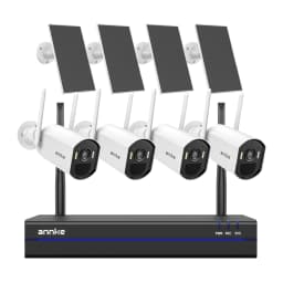 ANNKE 4MP Wireless Solar Camera 16CH NVR 4/6/8/12 PCS WiFi Camera Wireless PIR Night Vision 4MM WiFi Camera Solar Outdoor