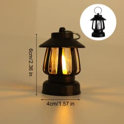 1/5pcs Vintage Lantern Mini Retro Led Light Battery Operated Lighting Decorative Oil Lamp for Holiday Christmas Gifts Home Decor