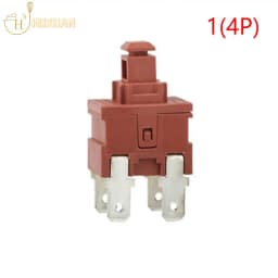 Power Switch Push Button KAN-L5 P12-2 Switch 8A 250VAC 2/4pin Self-locking for Water Heater Vacuum Cleaner