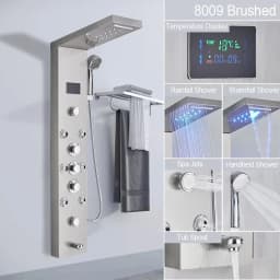 Bathroom Shower Panel LED Rainfall/Waterfall Shower Head