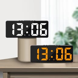 Creative Number Clock Color Nightlight Temperature Calendar Alarm Clock LED Large Number Electronic Clock Backlight Home Decor