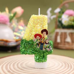 Hot Cute Cartoon T-O-Y Story Digital Candle Numbers 0-9 Kids Birthday Cake Decoration Cartoon Party Supplies Accessory
