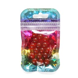 50pcs Pink Laser Ziplock Bag Holographic Self-Sealing Pouch For Earring Display Jewelry Gift Packaging Small Supplies Organizer