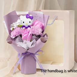 Sanrio Handheld Bouquet Hello Kitty Rose Bouquet Hello Kitty Artificial Roses Home and Wedding Decoration Hello Kitty Romantic