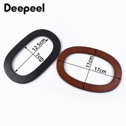 2/4/10Pcs 17cm Oval Wooden Bag Handle Rings for Purse Frame Crochet Handbag DIY Handmade Knitting Sewing Craft Accessories Kit