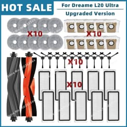 Compatible For Dreame Bot L20 Ultra / L30 Ultra Replacement Parts Accessories Main Side Brush Hepa Filter Mop Dust Bag