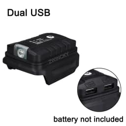 Adapter LED Working Light For Makita 14.4V/18V Li-on Battery BL1830 BL1430 BL1850 Dual USB Converter with LED Lamp for Makita