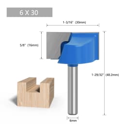LAVIE 1pc 6mm Cleaning Bottom Bit Straight Router Bit Set Clean Milling Cutter Woodworking Power Machine-C C06006